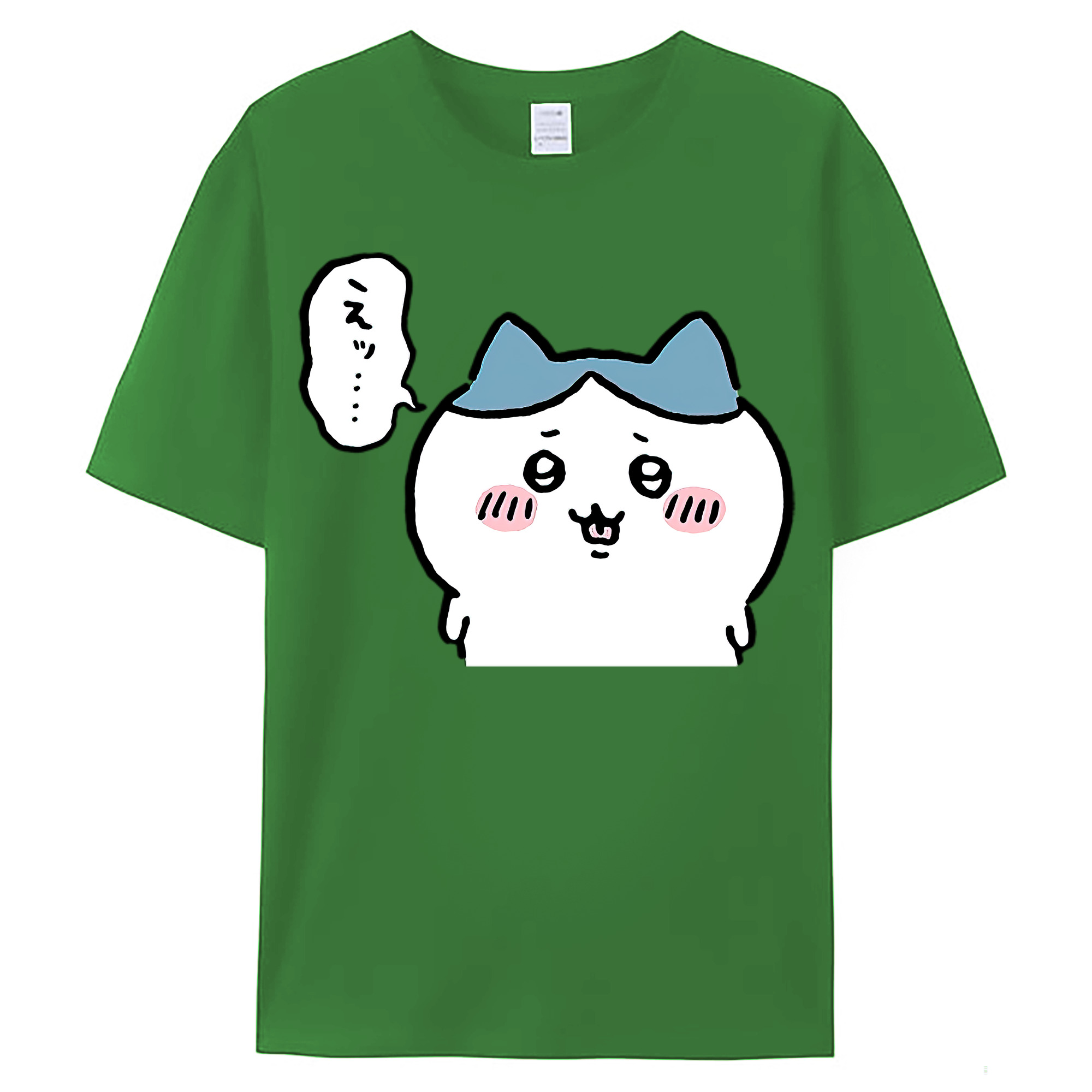 （画像用） ちいかわ ハチワレ Chii-kawa hachiware レディースカジュアルプリントTシャツ（綿100％）